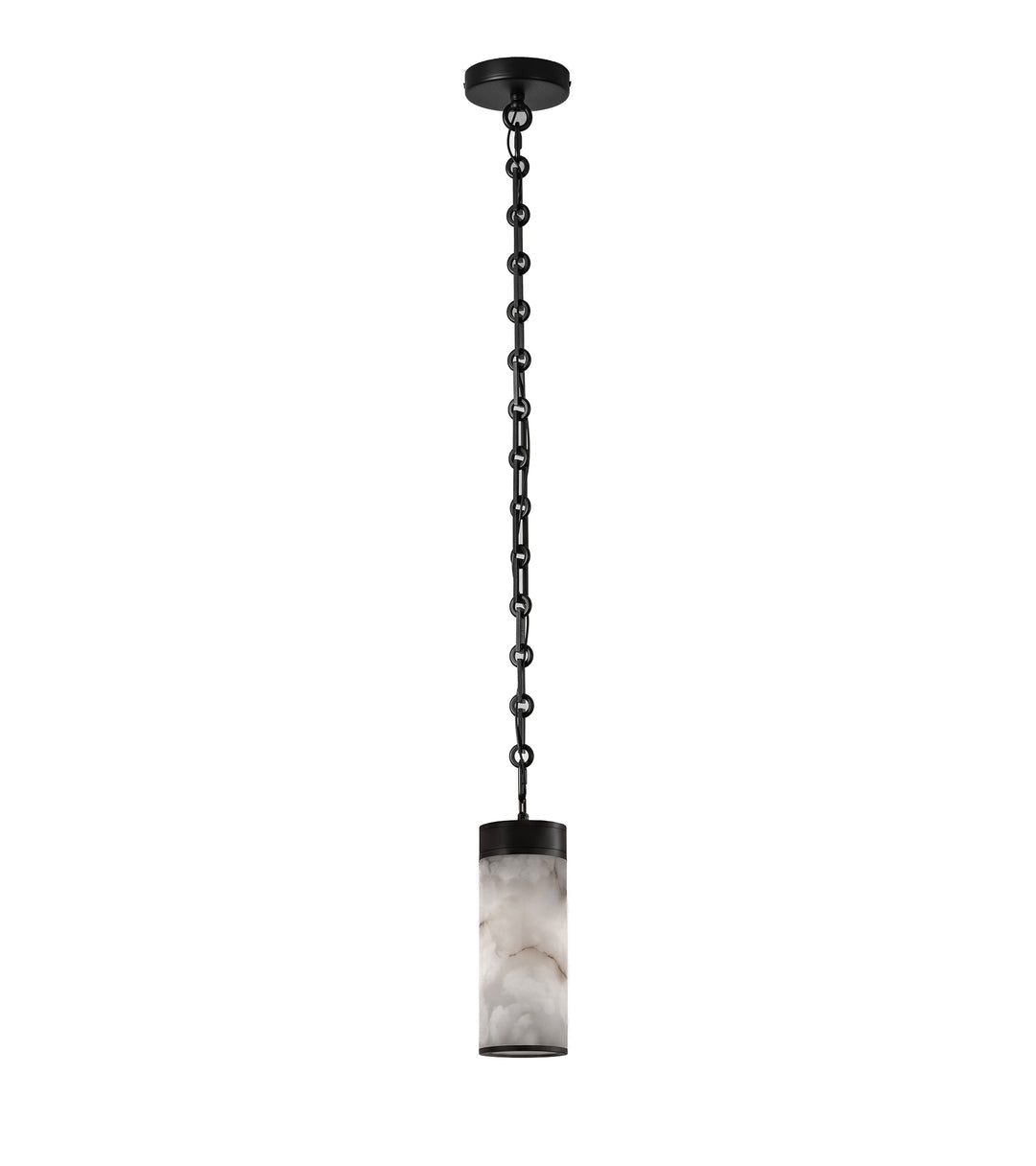 Cascading Chain Cylinder Chandelier
