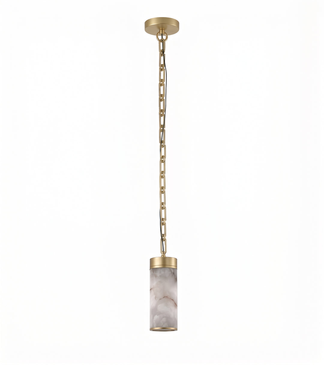 Cascading Chain Cylinder Chandelier