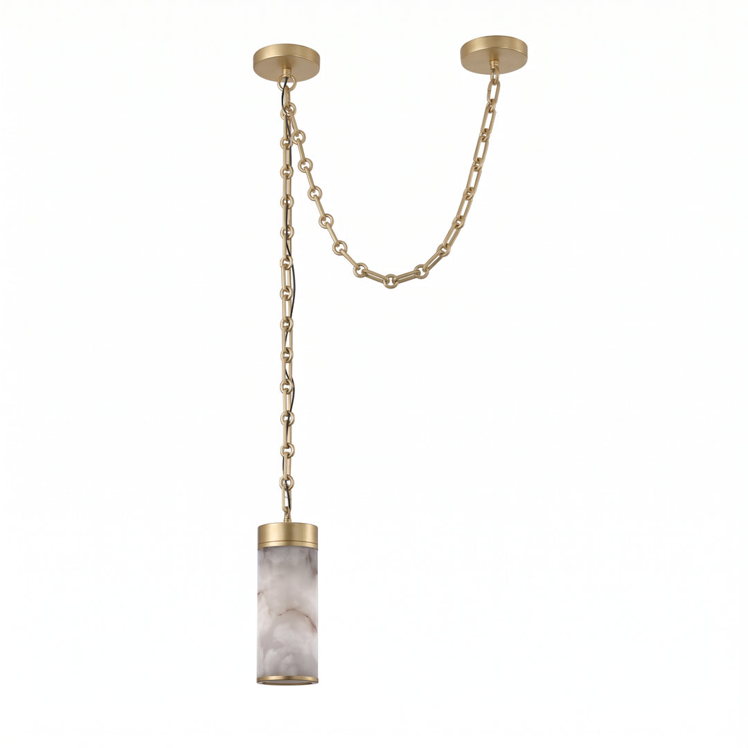 Cascading Chain Cylinder Chandelier