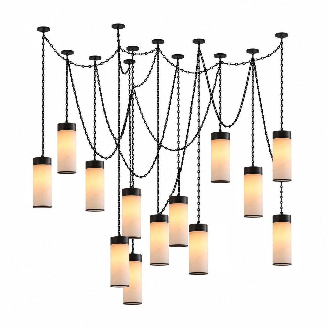 Cascading Chain Cylinder Chandelier - Vakkerlight