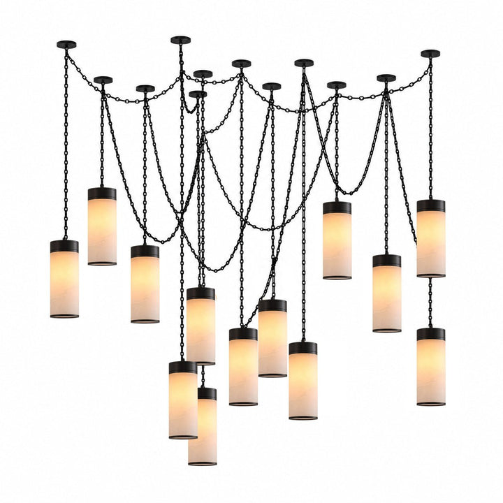Cascading Chain Cylinder Chandelier - Vakkerlight
