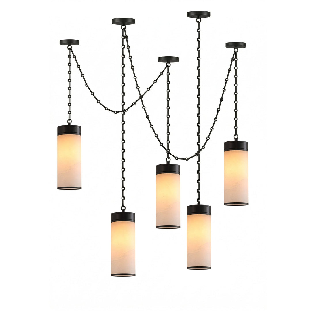 Cascading Chain Cylinder Chandelier - Vakkerlight