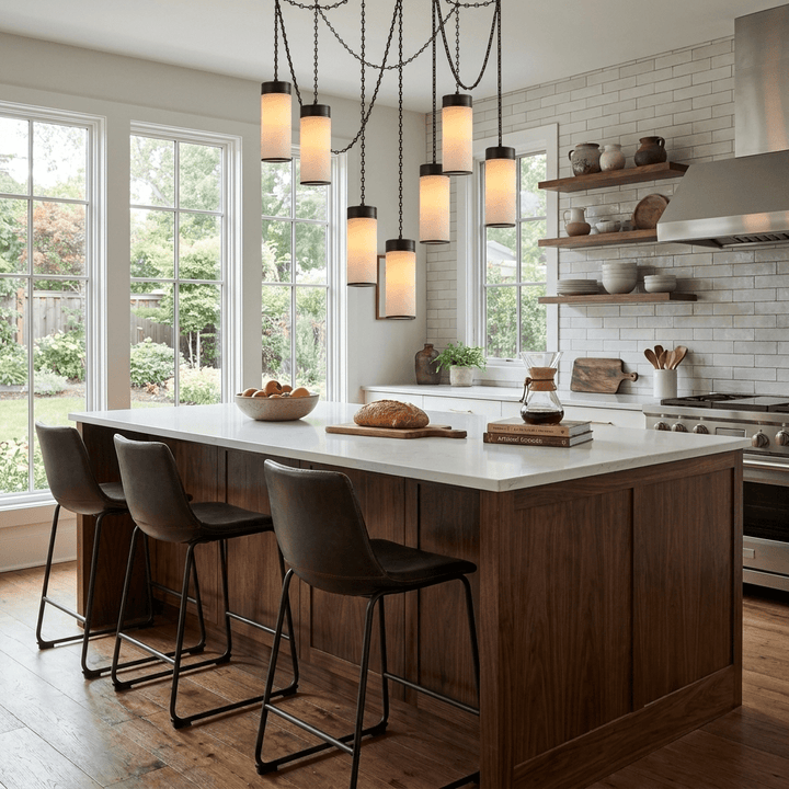 Cascading Chain Cylinder Chandelier - Vakkerlight