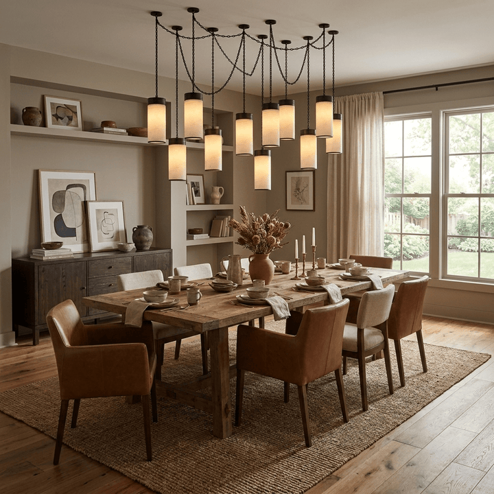 Cascading Chain Cylinder Chandelier - Vakkerlight
