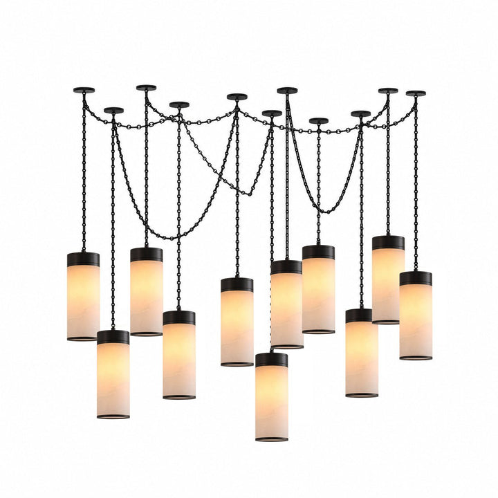 Cascading Chain Cylinder Chandelier - Vakkerlight