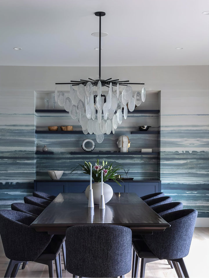 Cascading Selenite Disc Chandelier - Vakkerlight