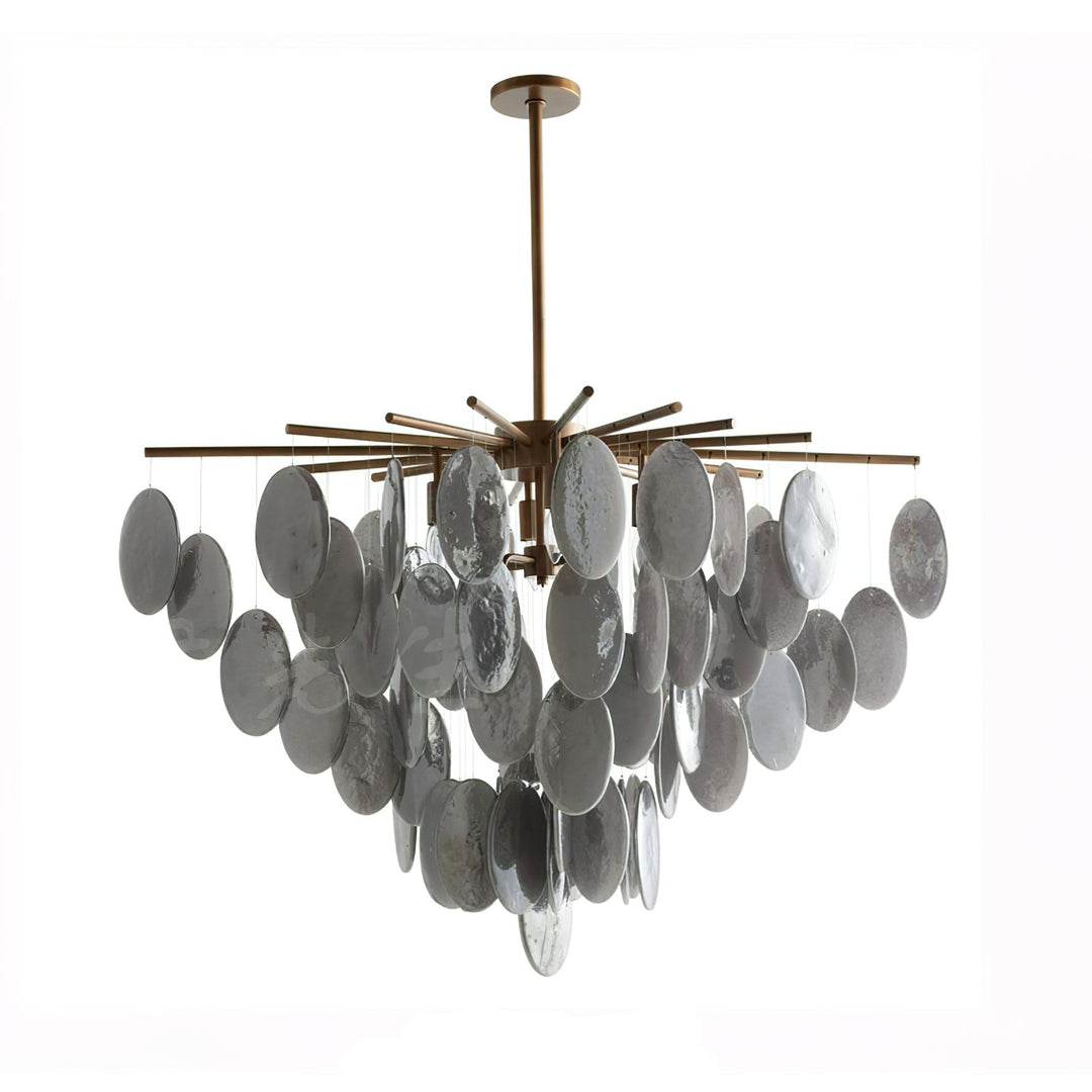 Cascading Selenite Disc Chandelier - Vakkerlight