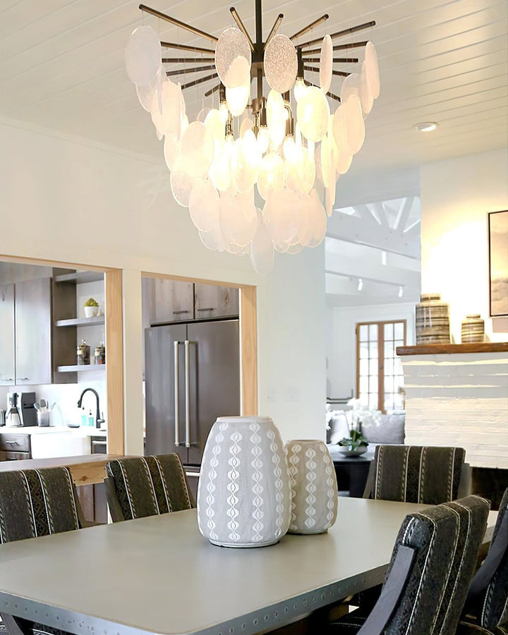 Cascading Selenite Disc Chandelier - Vakkerlight