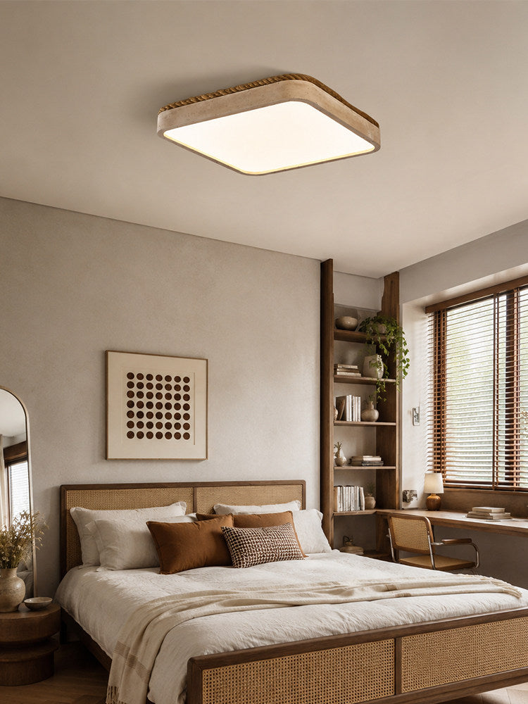 Casement Travertine Flush Mount Light