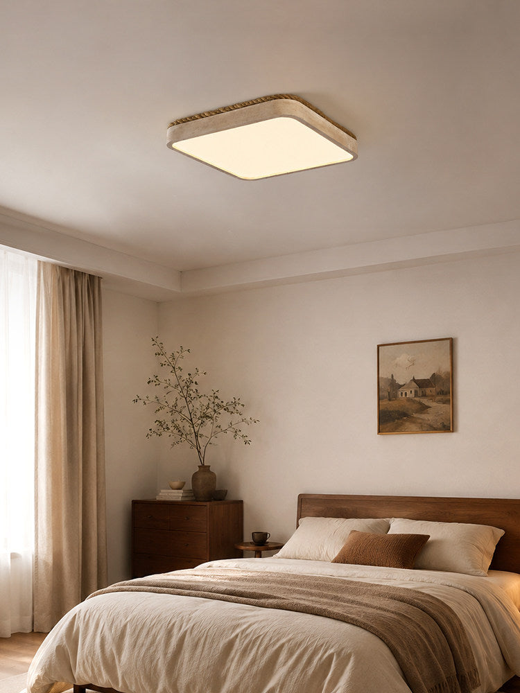 Casement Travertine Flush Mount Light