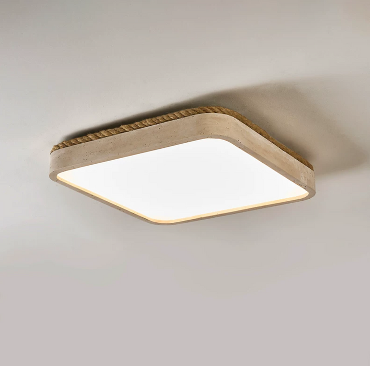 Casement Travertine Flush Mount Light