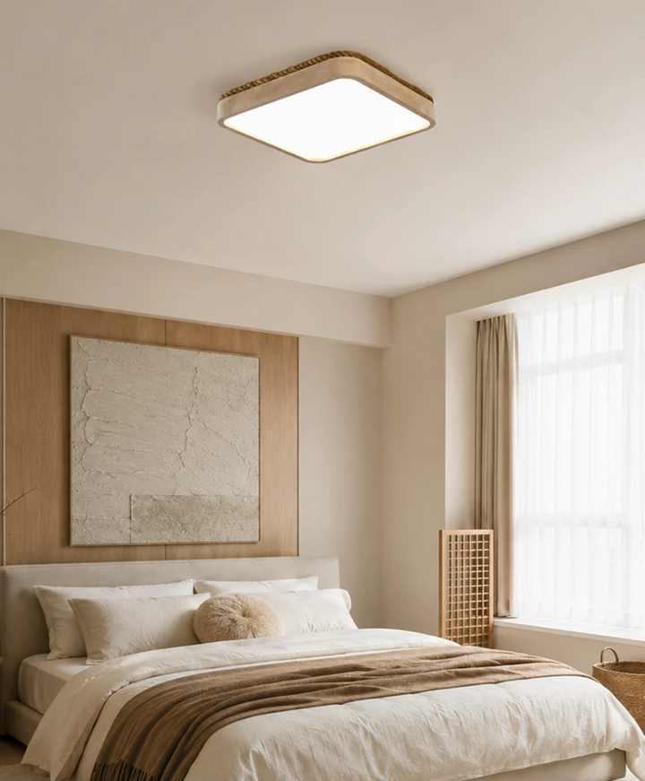Casement Travertine Flush Mount Light