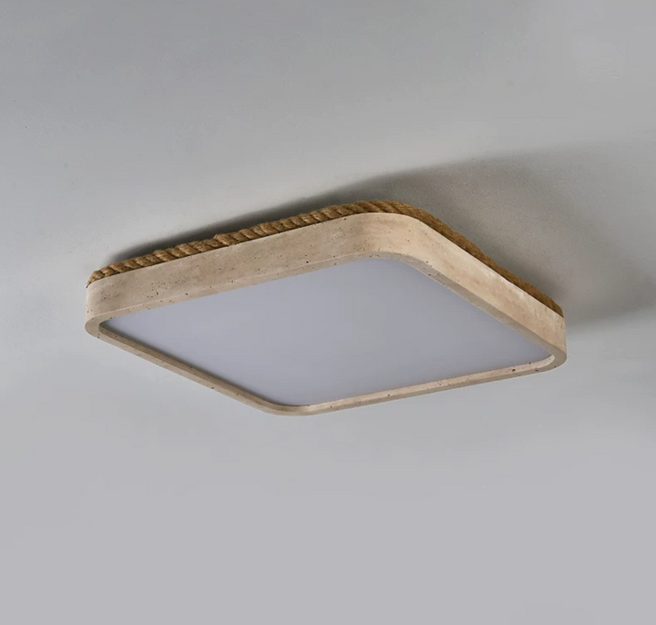 Casement Travertine Flush Mount Light