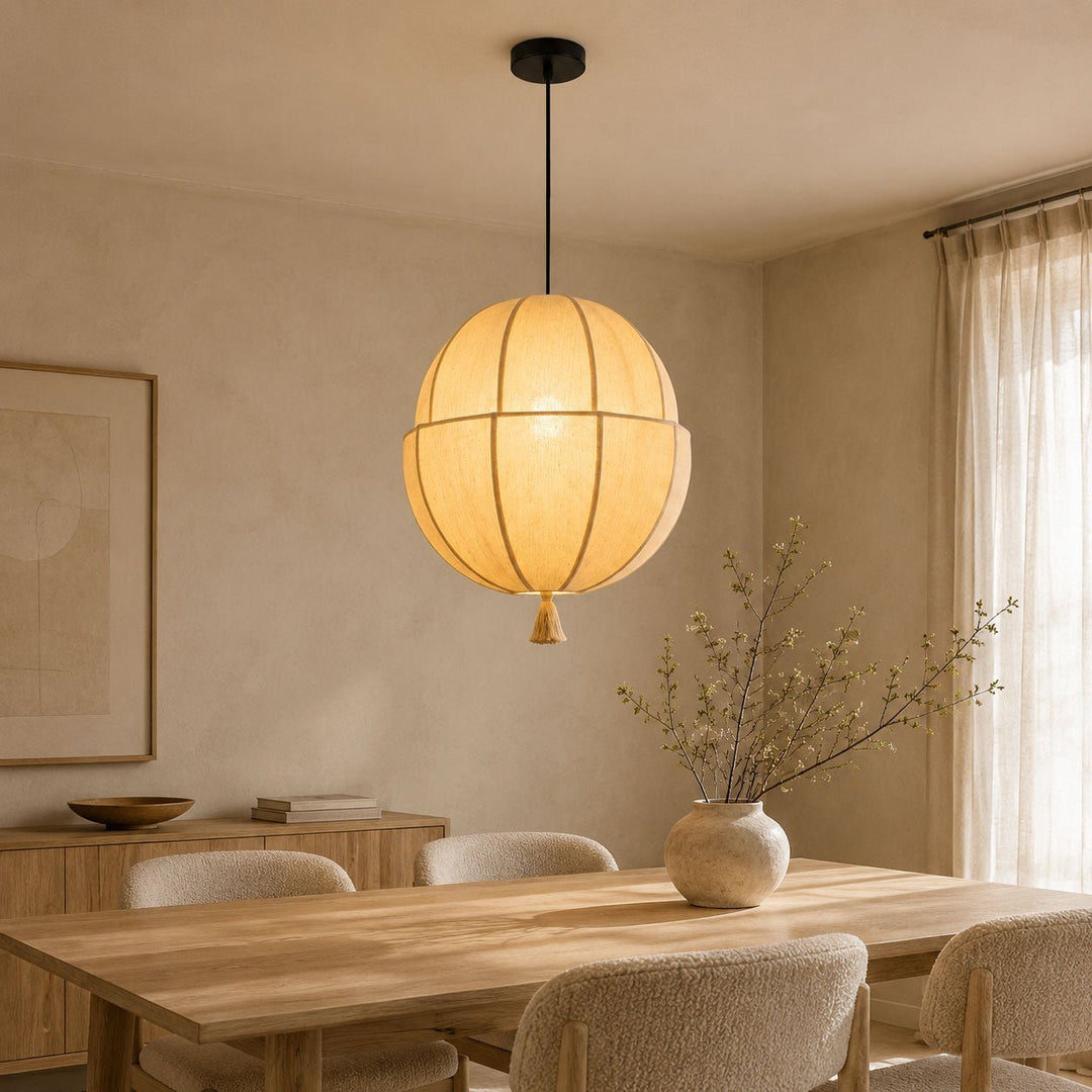 Celene Fabric Lantern Pendant Light - Vakkerlight
