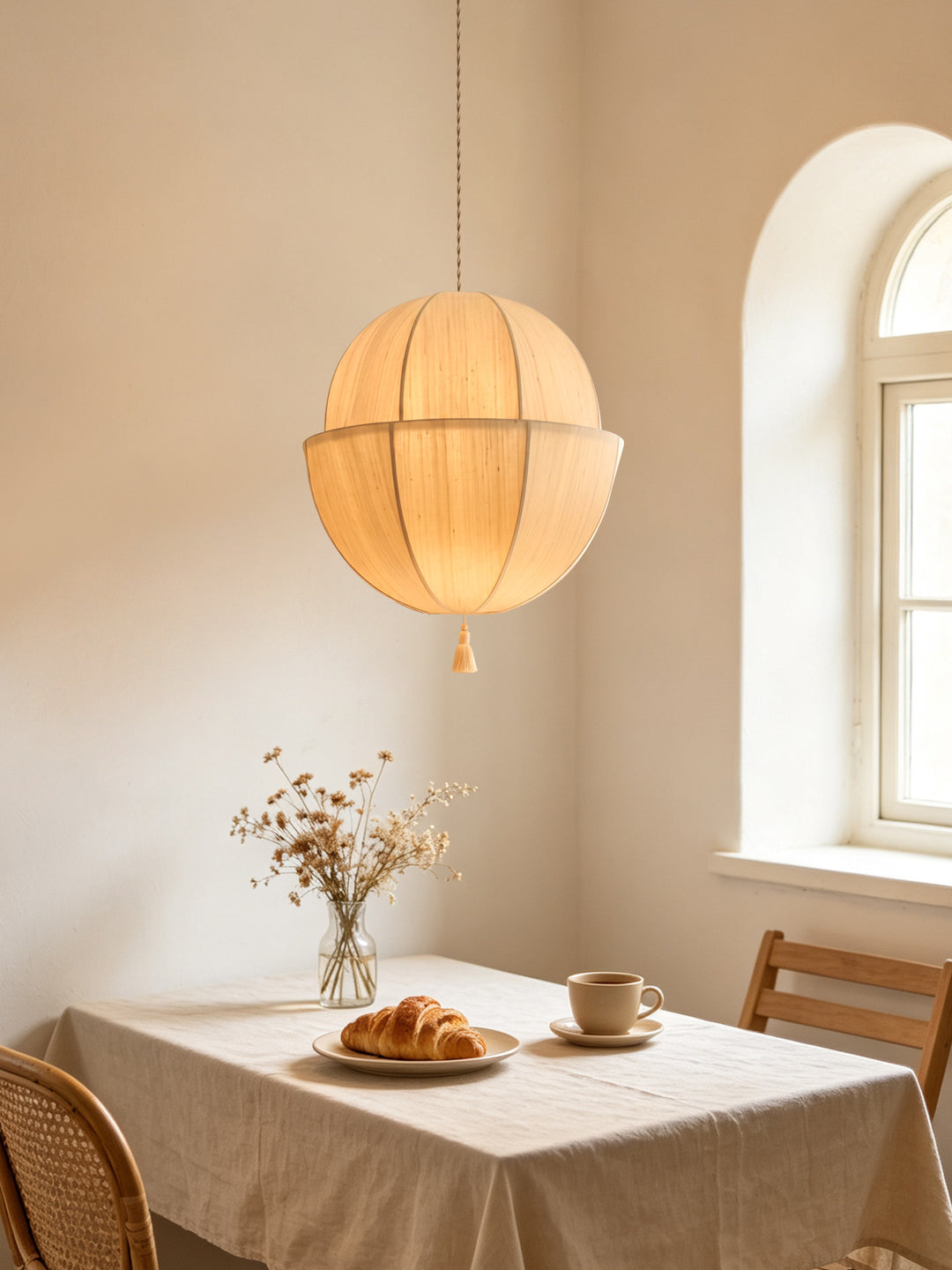 Celene Fabric Lantern Pendant Light