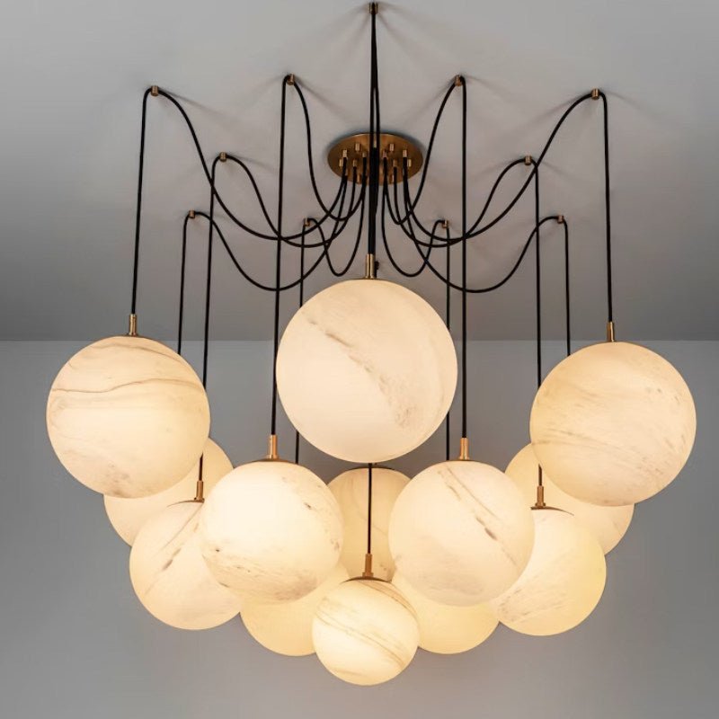 Celestara Alabaster Orb Chandelier - Vakkerlight