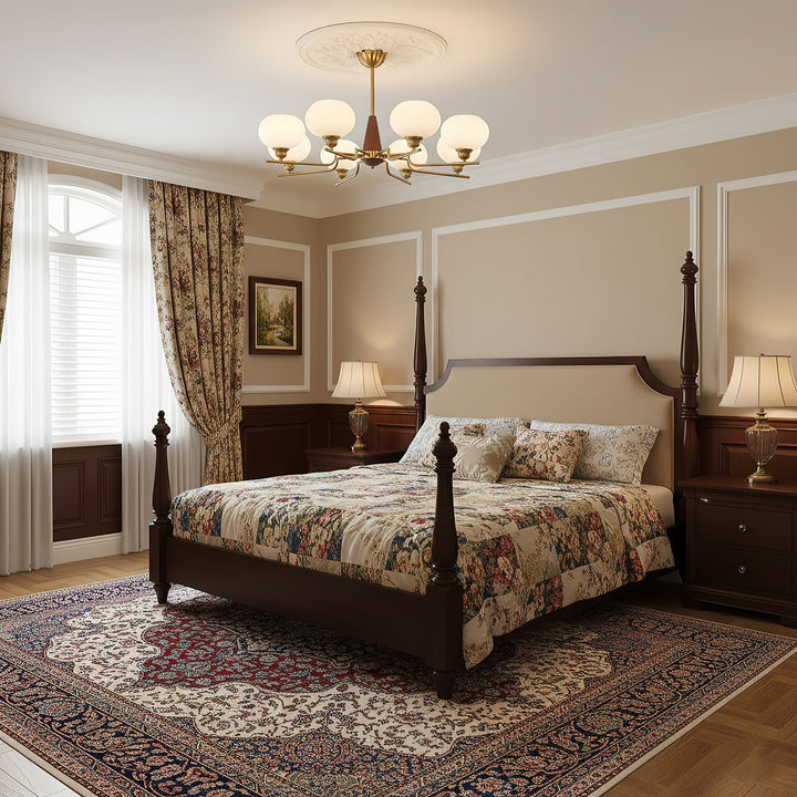 Celeste Sphere Walnut Chandelier - Vakkerlight