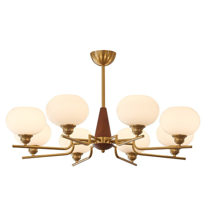 Celeste Sphere Walnut Chandelier - Vakkerlight