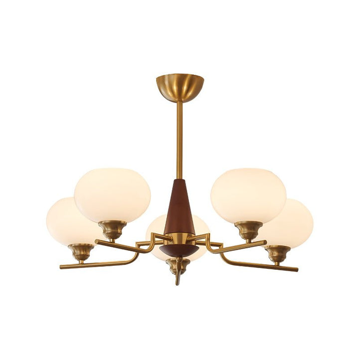 Celeste Sphere Walnut Chandelier - Vakkerlight