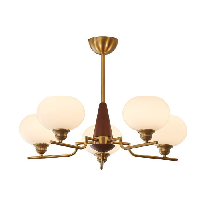 Celeste Sphere Walnut Chandelier - Vakkerlight