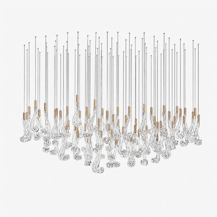 Celestia LED Glass Rain Chandelier