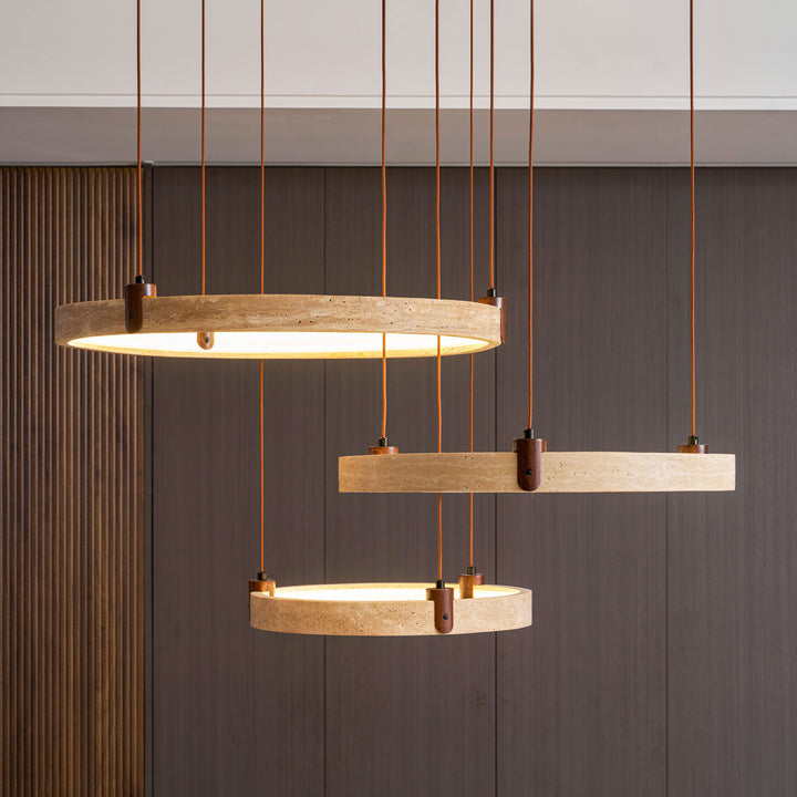 Celestial Orbit Travertine Chandelier - Vakkerlight