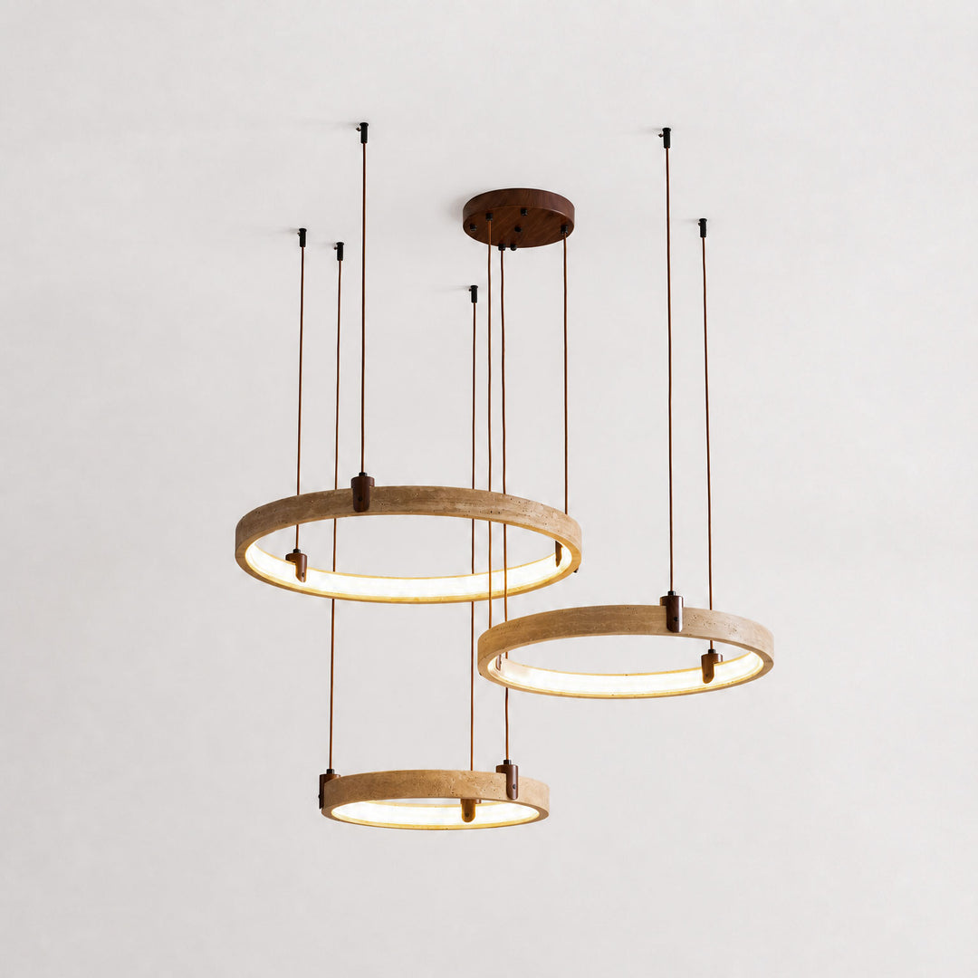 Celestial Orbit Travertine Chandelier - Vakkerlight