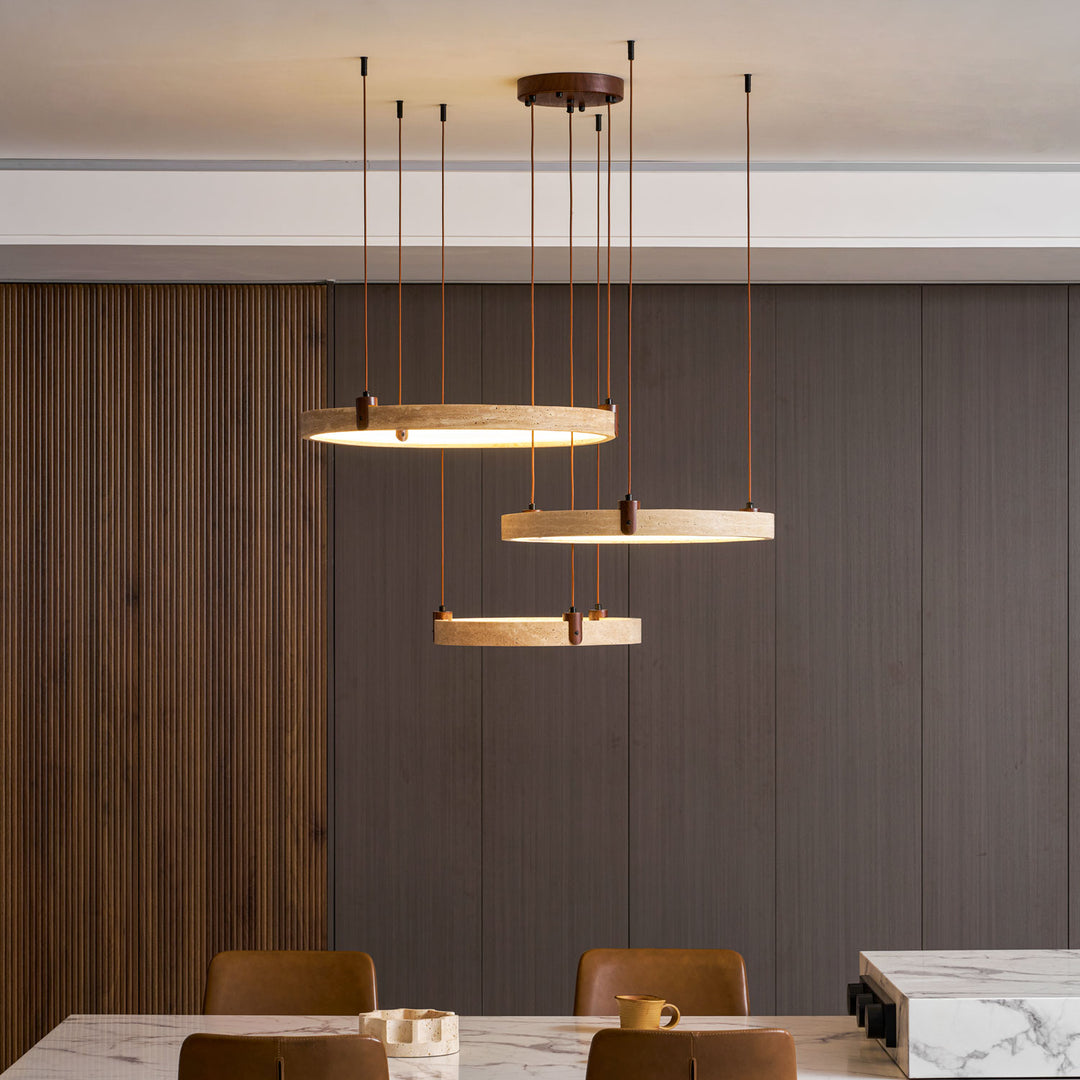 Celestial Orbit Travertine Chandelier - Vakkerlight