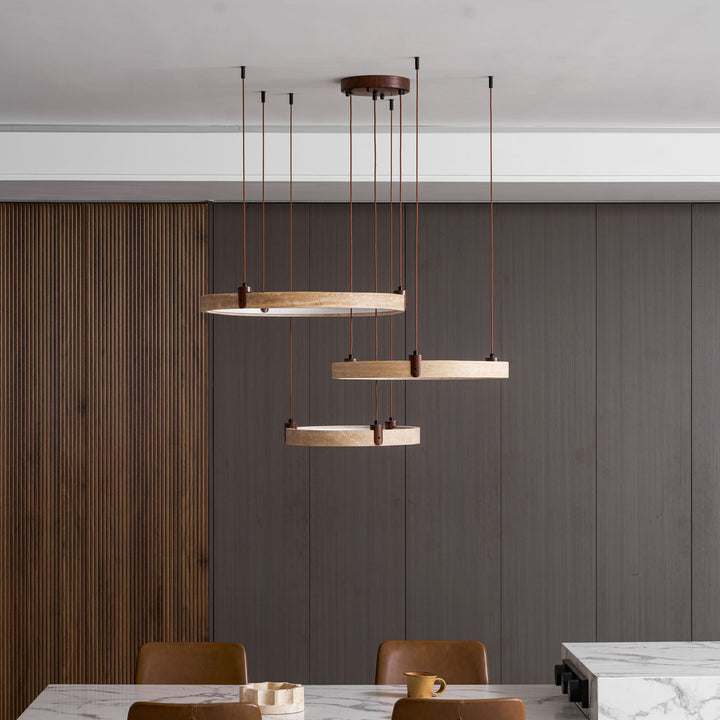 Celestial Orbit Travertine Chandelier - Vakkerlight