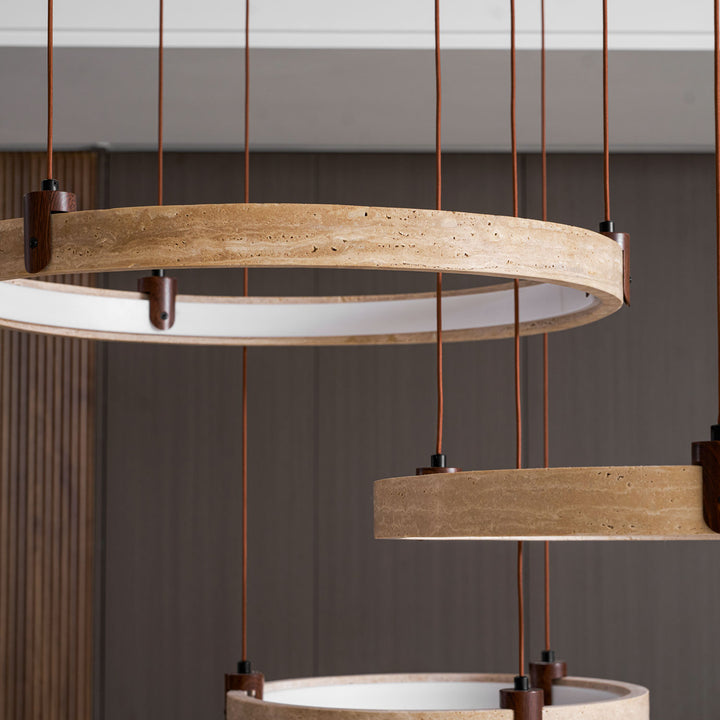 Celestial Orbit Travertine Chandelier - Vakkerlight