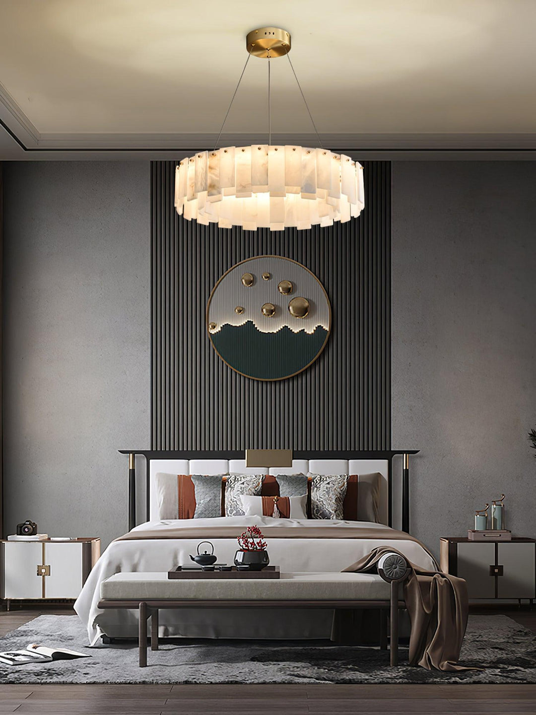 Celestial Alabaster Round Chandelier - Vakkerlight