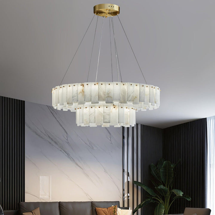 Celestial Alabaster Round Chandelier - Vakkerlight