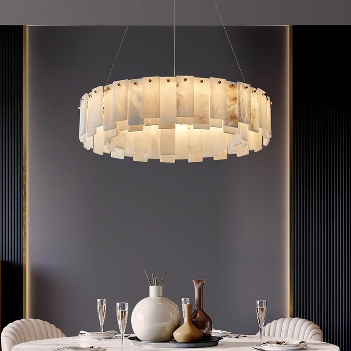 Celestial Alabaster Round Chandelier - Vakkerlight