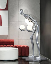 Stehlampe mit Skulptur „Celestial Guardian“