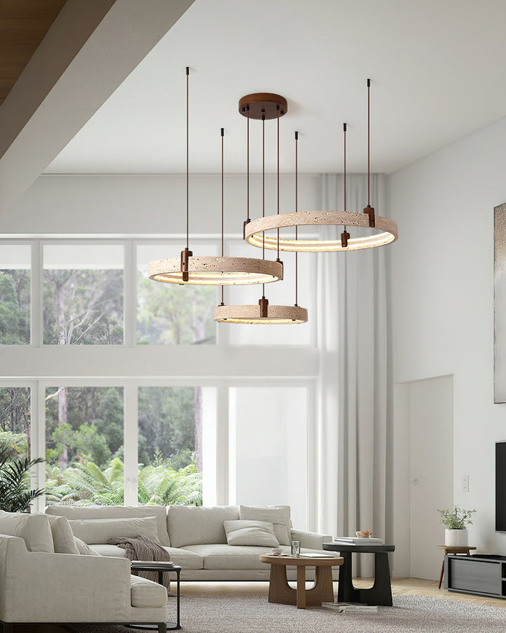 Celestial Orbit Travertine Chandelier - Vakkerlight