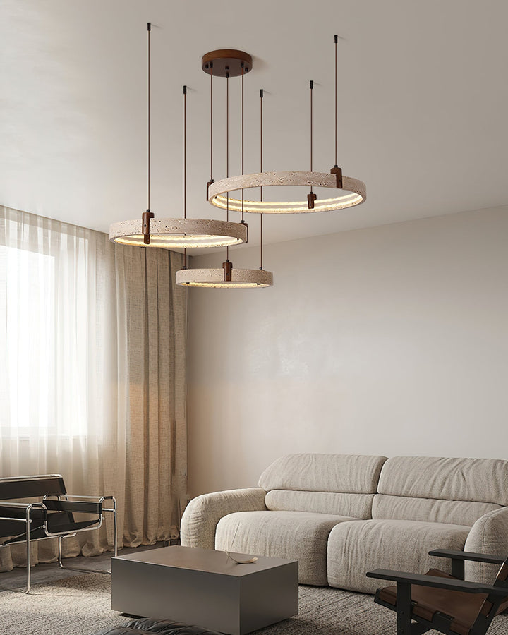 Celestial Orbit Travertine Chandelier - Vakkerlight