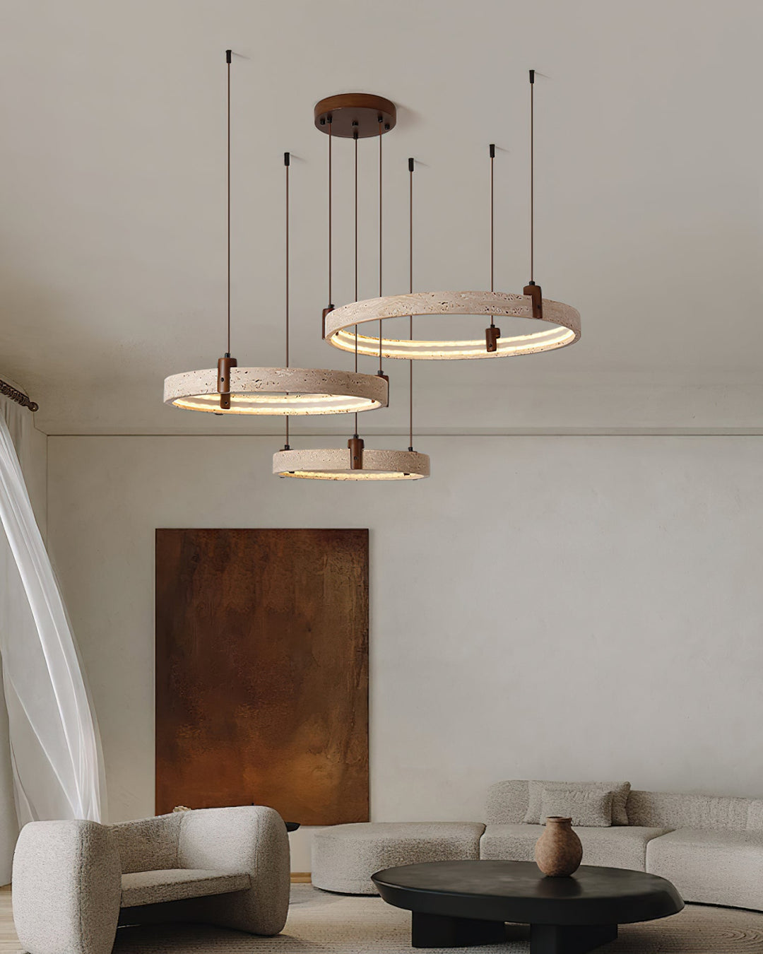 Celestial Orbit Travertine Chandelier - Vakkerlight