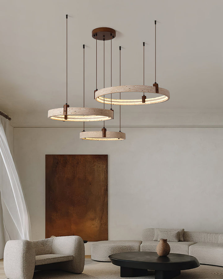 Celestial Orbit Travertine Chandelier - Vakkerlight
