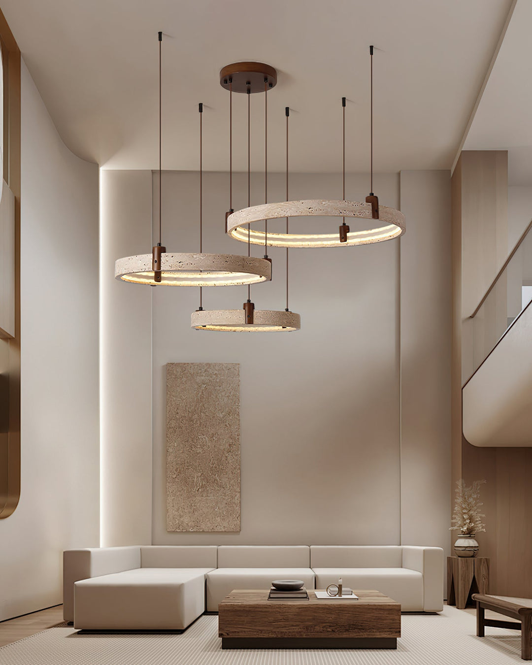 Celestial Orbit Travertine Chandelier - Vakkerlight