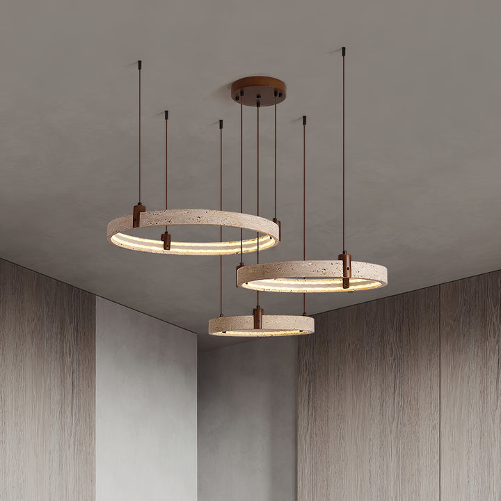 Celestial Orbit Travertine Chandelier - Vakkerlight