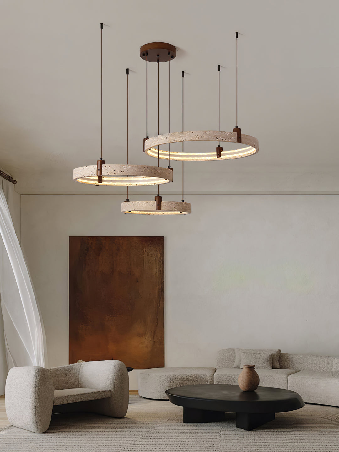 Celestial Orbit Travertine Chandelier - Vakkerlight