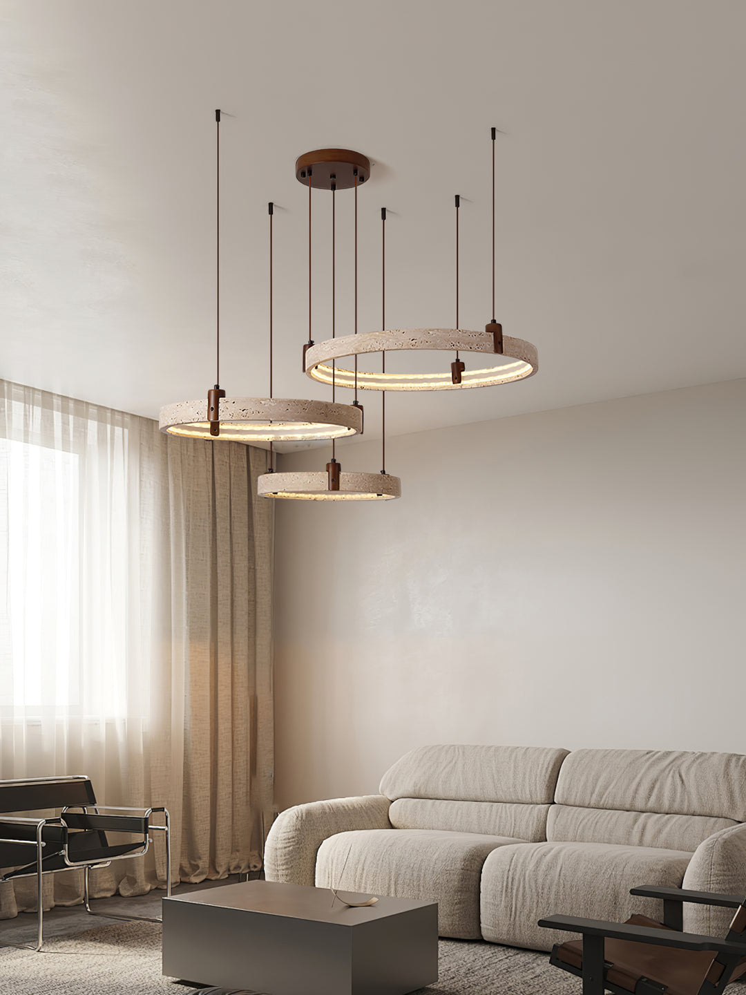 Celestial Orbit Travertine Chandelier - Vakkerlight