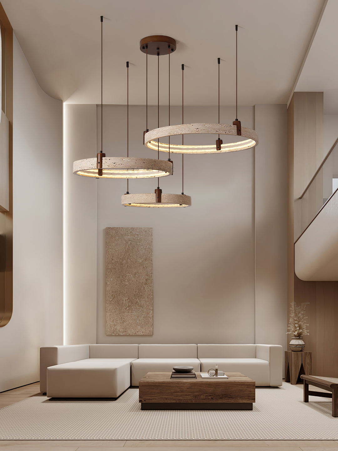 Celestial Orbit Travertine Chandelier - Vakkerlight