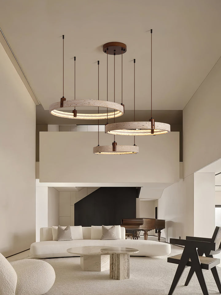 Celestial Orbit Travertine Chandelier - Vakkerlight