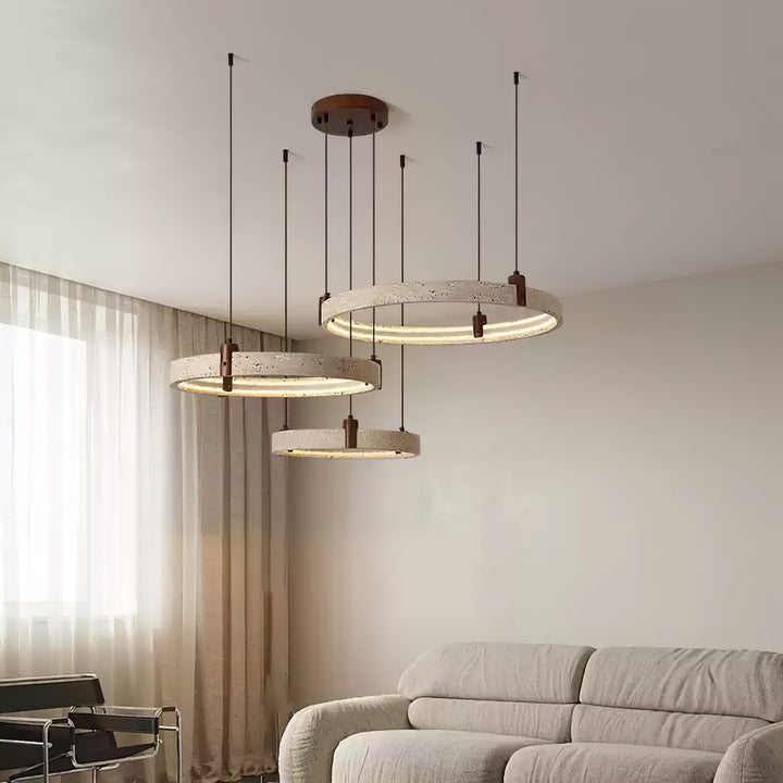 Celestial Orbit Travertine Chandelier - Vakkerlight