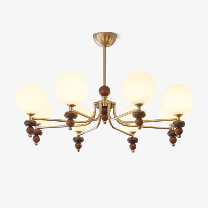 Celestial Sphere Walnut Chandelier