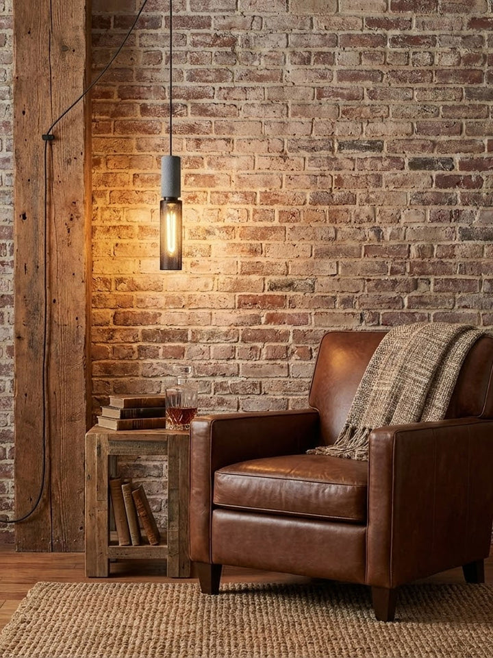 Cement Mesh Plug-in Pendant Lamp