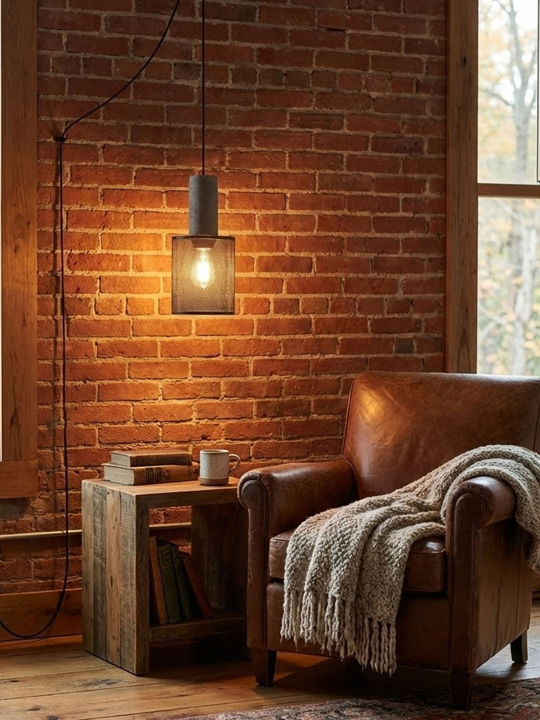 Cement Mesh Plug-in Pendant Lamp