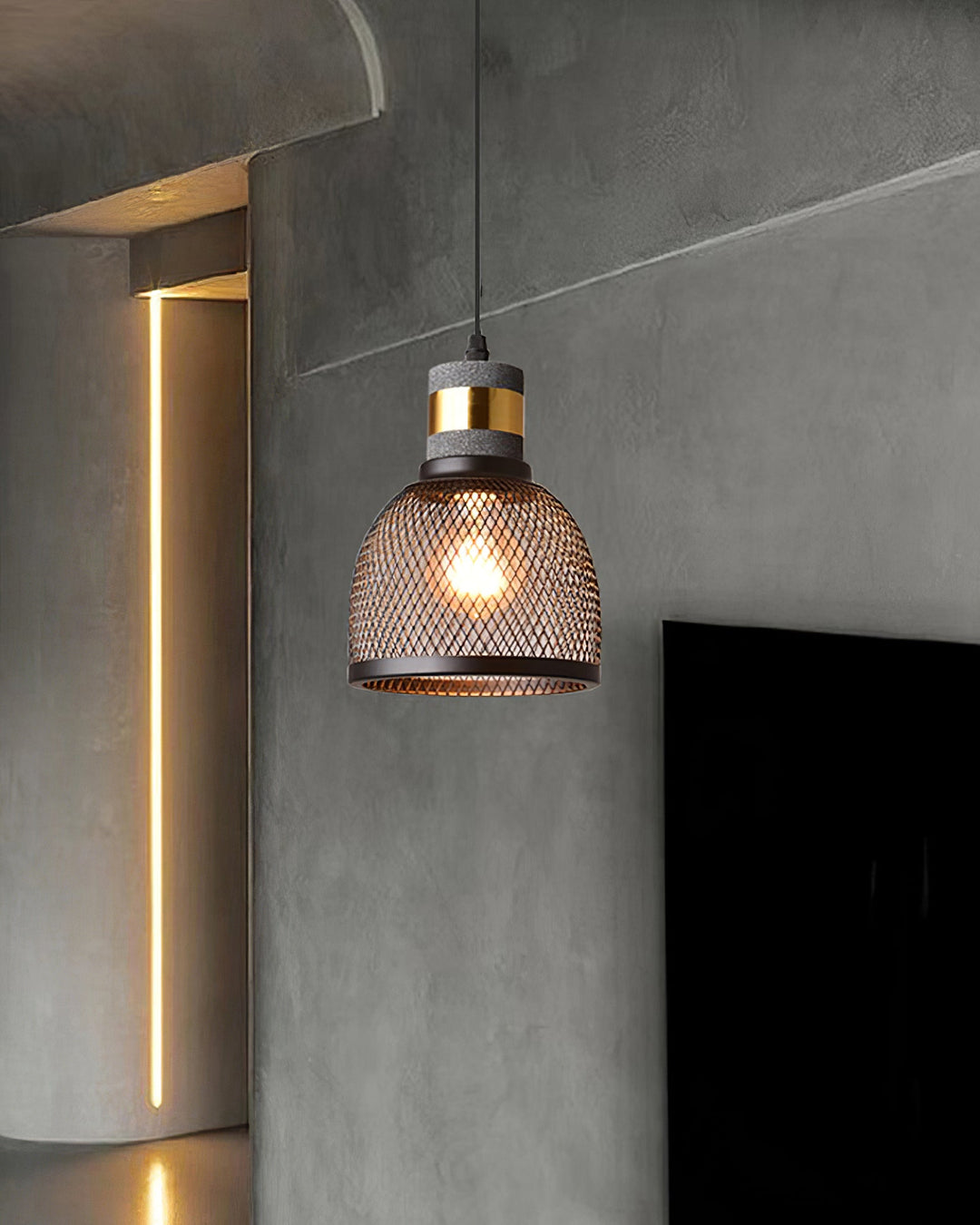 Cement Mesh Pendant Light