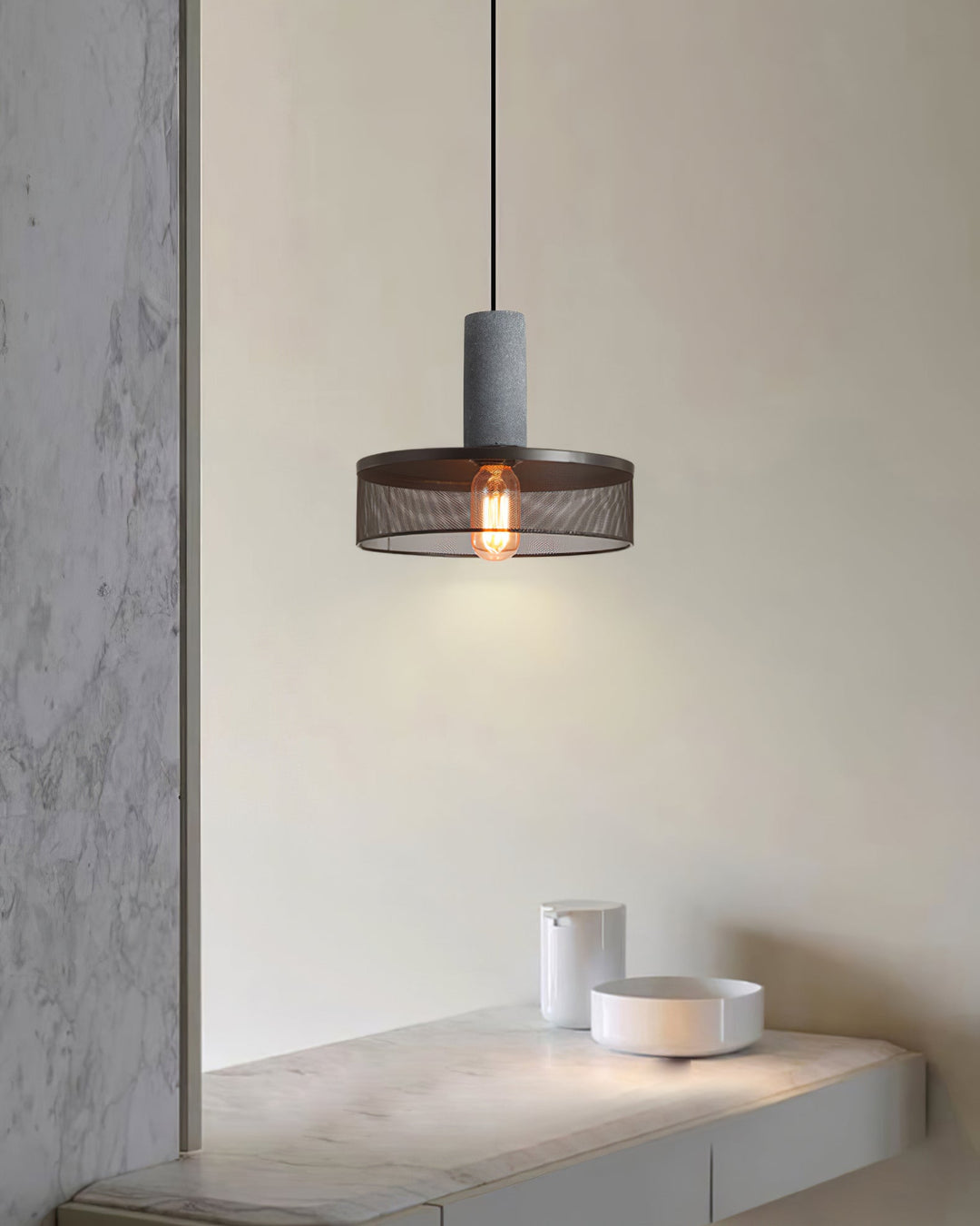 Hanglamp van cementgaas